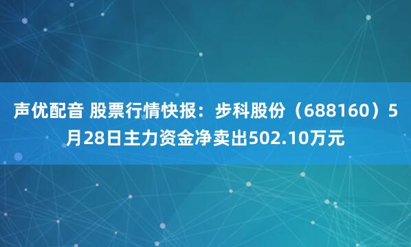 声优配音 股票行情快报：步科股份（688160）5月28日主力资金净卖出502.10万元